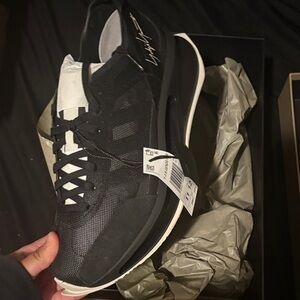 Y-3 Black and White Athletic Shoes
